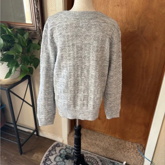 Grey button up sweater 
Women’s size XL - Picture 5 of 14